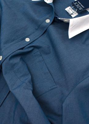 Navy White Collar  Shirt 4
