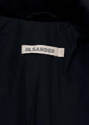 Navy Blue Llama Wool Blend Coat 7