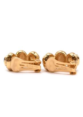 Vintage Crystal Embellished Huggie Earrings 4