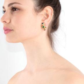Vintage Crystal Embellished Huggie Earrings 6