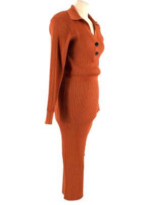 Rib Knit Polo Midi Dress 3