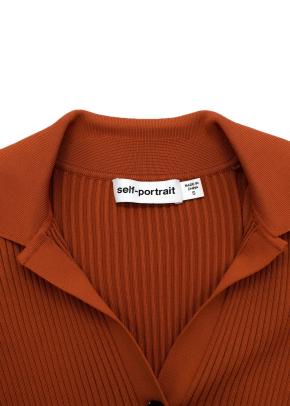 Rib Knit Polo Midi Dress 5