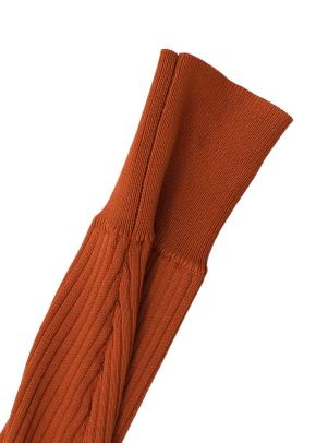 Rib Knit Polo Midi Dress 6