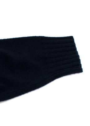 Navy Embroidered Cashmere Knit Jumper 8