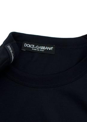 Crew Neck Black Cotton T-Shirt 5