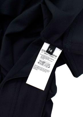 Crew Neck Black Cotton T-Shirt 7