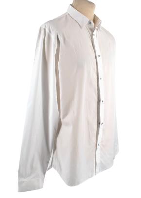 White Cotton Long Sleeve Shirt with CD Poppers 3