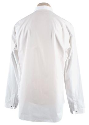 White Cotton Long Sleeve Shirt with CD Poppers 4