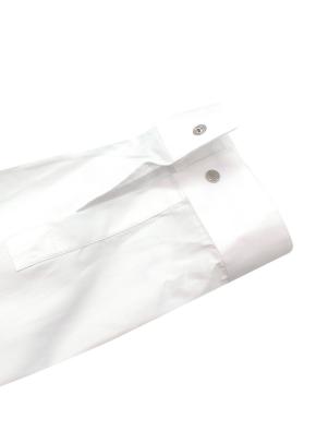 White Cotton Long Sleeve Shirt with CD Poppers 9