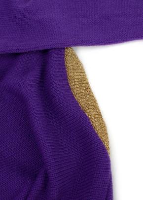 Purple Tiger Motif Intarsia Wool Jumper 8