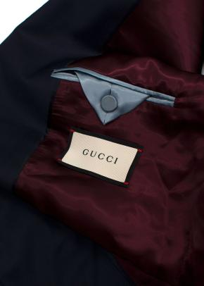 Gucci Navy Wool Blend Single Breasted Suit 5