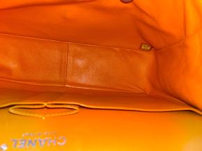 Chanel Orange Patent Classic Flap 12