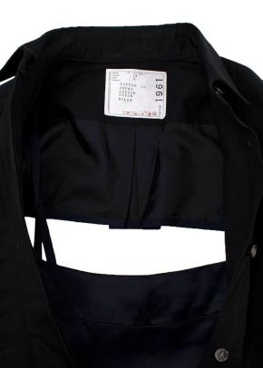 Sacai Cape Black Lace Trimmed A-line Shirt Dress 4