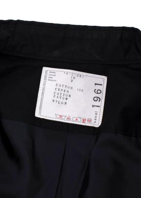 Sacai Cape Black Lace Trimmed A-line Shirt Dress 9