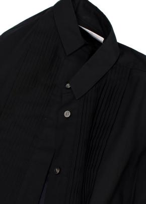 Sacai Cape Black Lace Trimmed A-line Shirt Dress 3