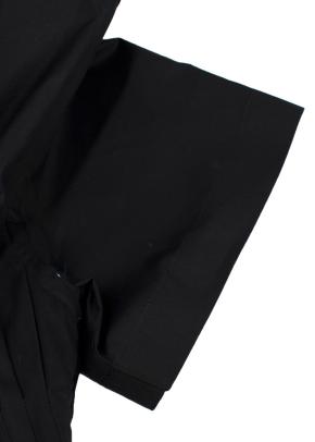 Sacai Cape Black Lace Trimmed A-line Shirt Dress 5