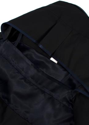 Sacai Cape Black Lace Trimmed A-line Shirt Dress 6