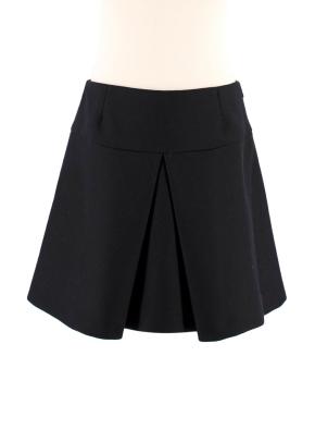 Miu Miu Black Wool Blend Double Breasted Jacket & A-line Mini Skirt 4