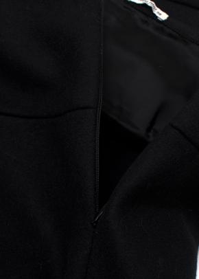 Miu Miu Black Wool Blend Double Breasted Jacket & A-line Mini Skirt 7