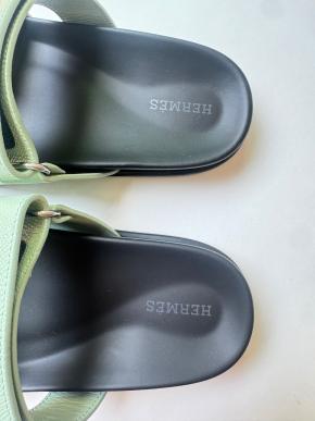 Hermes Vert Jade Chypre Sandals 8