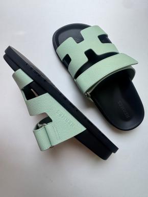 Hermes Vert Jade Chypre Sandals 9