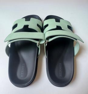 Hermes Vert Jade Chypre Sandals 3