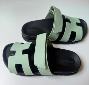 Hermes Vert Jade Chypre Sandals 10