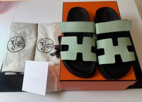 Hermes Vert Jade Chypre Sandals 6