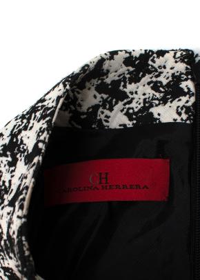 Black & White A-line Houndstooth Midi Dress 2