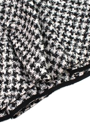 Black & White A-line Houndstooth Midi Dress 5