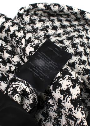 Black & White A-line Houndstooth Midi Dress 7