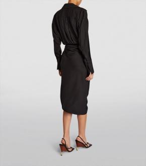 Gauge81 Black Silk Puno Shirt Dress 4