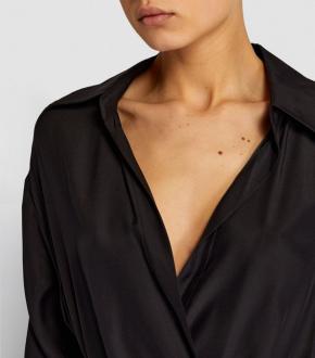 Gauge81 Black Silk Puno Shirt Dress 5