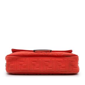 Fendi Red Monogram Midi Chain Baguette 5