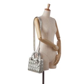 Dior Small Metallic Silver  My Lady Dior Lucky Badges 11