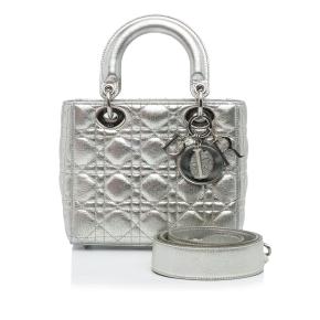 Dior Small Metallic Silver  My Lady Dior Lucky Badges 12