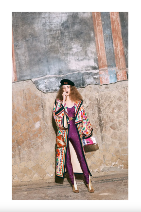Gucci Pre Fall '19 Runway Purple Crystal Catsuit 5