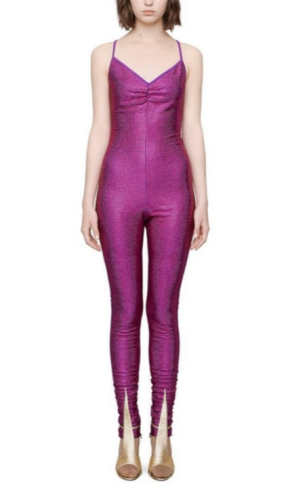 Gucci Pre Fall '19 Runway Purple Crystal Catsuit 2
