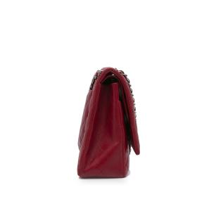 Chanel Red Maxi Classic Lambskin Double Flap Bag 3