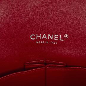 Chanel Red Maxi Classic Lambskin Double Flap Bag 8