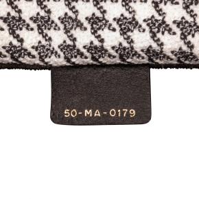 Dior Black & White Medium Houndstooth Embroidered Book Tote 8