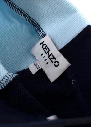 Kenzo Kids Navy Blue Two-Tone Animal Embroidered Tracksuit 14