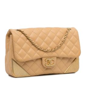 Medium Classic Lambskin Metal Edge Shoulder Bag 2