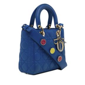 Dior Blue Small Cannage Leather Lady Dior My ABCDior 2