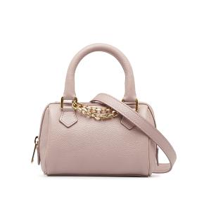 Celine Pink Mini Grained Leather Chain Boston Bag 11
