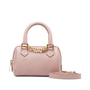 Celine Pink Mini Grained Leather Chain Boston Bag 10