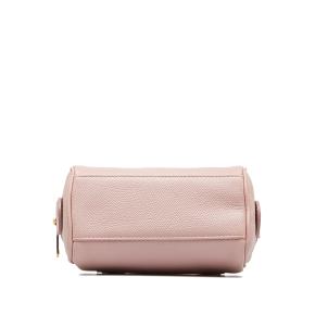 Celine Pink Mini Grained Leather Chain Boston Bag 4