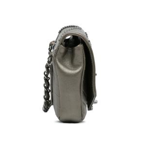 Chanel Grey Mini Embellished  Chevron Envelope Flap Bag 3