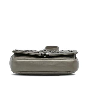Chanel Grey Mini Embellished  Chevron Envelope Flap Bag 5