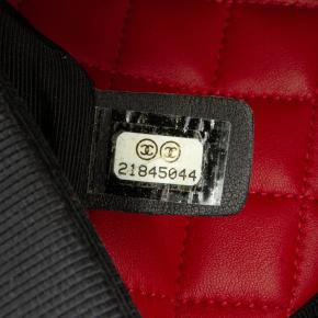 Chanel Red and Black Lambskin Single Flap Bag with Ruthenium Hardware 10